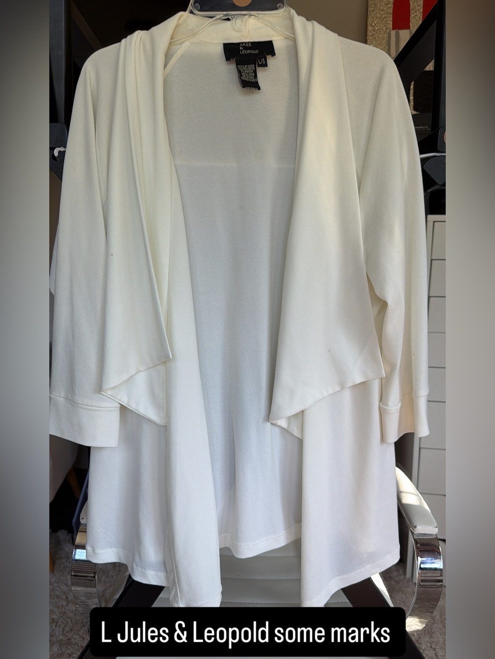 Jules & Leopald white cardigan